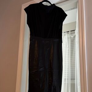 Express Chic Black Midi Dress